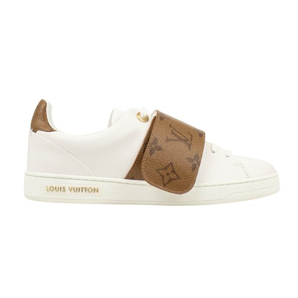 NEW Louis Vuitton White/Light Brown Logo Front Row Sneakers Size 5.5/35.5 - Picture 3 of 8